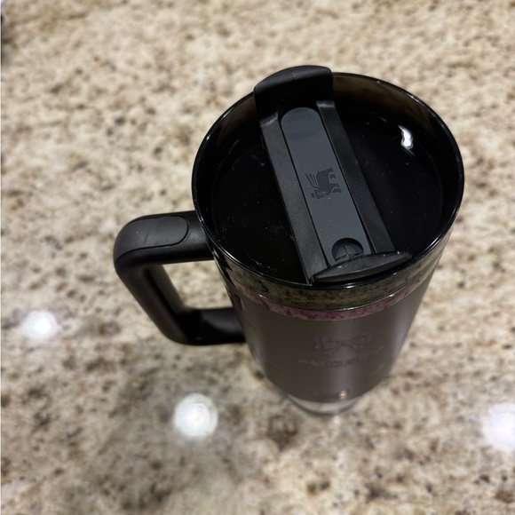 Stanley Black and Gold Mickey Mouse Custom Engraved Tumbler with Handle - Picture 3 of 3